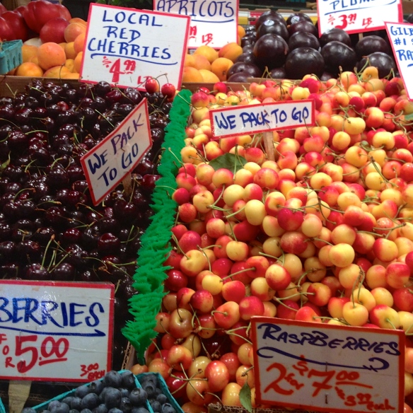 Cherries at the market
